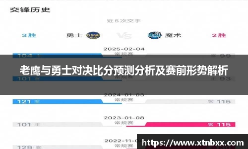 老鹰与勇士对决比分预测分析及赛前形势解析